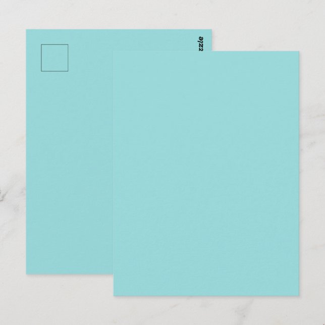 Limpet Shell Blue Green Spring Season Solid Colour Postcard (Front/Back)