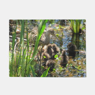 Limpkin Family - Mum and Chicks -  Doormat