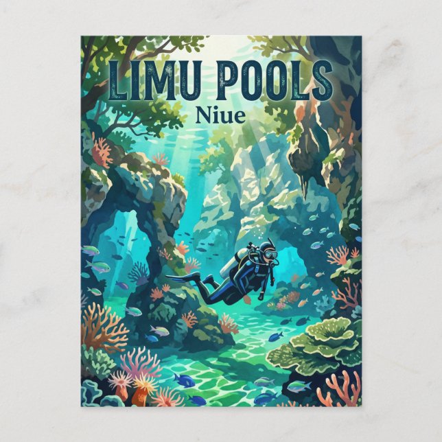 Limu Pools Niue Postcard (Front)