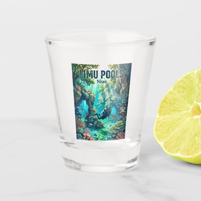 Limu Pools Niue Shot Glass (Front)