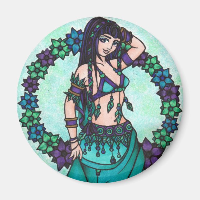 Lina belly dancer magnet (Front)