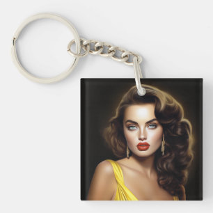Lina - Super Model Latina!  Key Ring