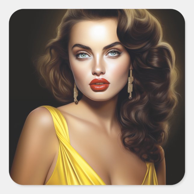 Lina - Super Model Latina!  Square Sticker (Front)