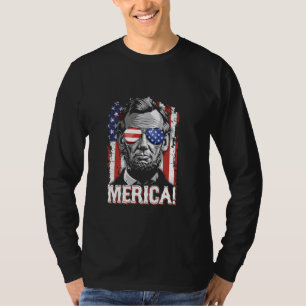 Lincoln 4th Of July Merica Abe Boys Men Women Amer T-Shirt