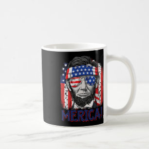 Lincoln 4th Of July Merica Men Women American Flag Coffee Mug