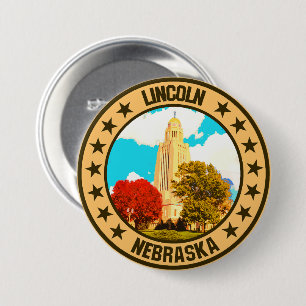 Lincoln 7.5 cm round badge