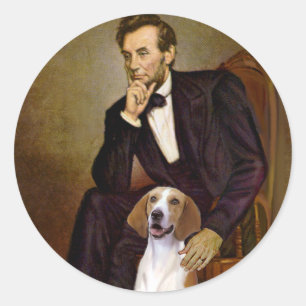 Lincoln - American Foxhound Classic Round Sticker