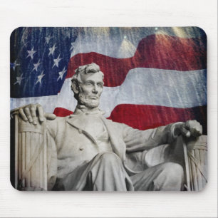Lincoln and Fireworks Mouse Pad