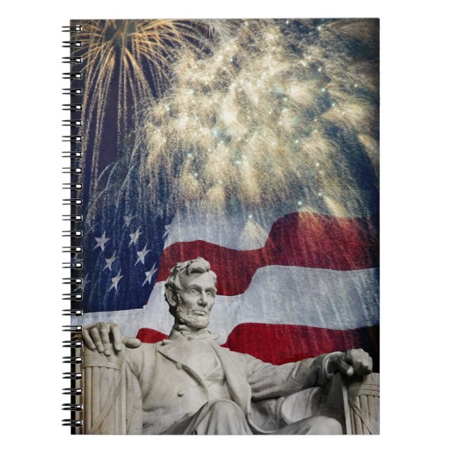 Lincoln and Fireworks Notebook (Front)