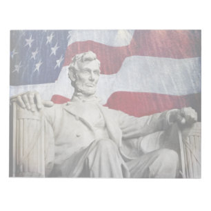 Lincoln and Fireworks Notepad