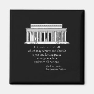 Lincoln Anti-war Peace Quote Lincoln Memorial Wash Magnet