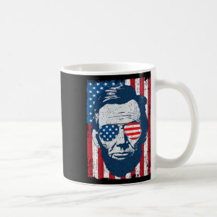 Lincoln Beard Sungles & American Flag 4th Of J Coffee Mug