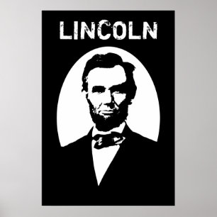 Lincoln Black and White Poster