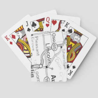 Lincoln, California Map Playing Cards