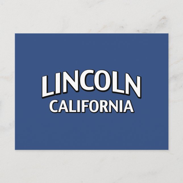 Lincoln California Postcard (Front)