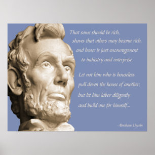 Lincoln Capitalism Quote Poster