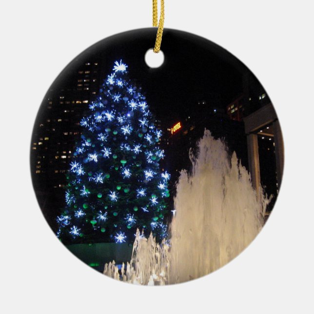 Lincoln Centre's Christmas Tree -  Ceramic Ornament (Front)