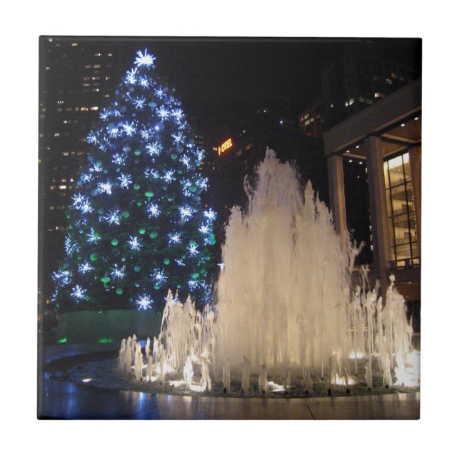 Lincoln Centre's Christmas Tree -  Ceramic Tile (Front)