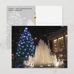 Lincoln Centre's Christmas Tree - postcard