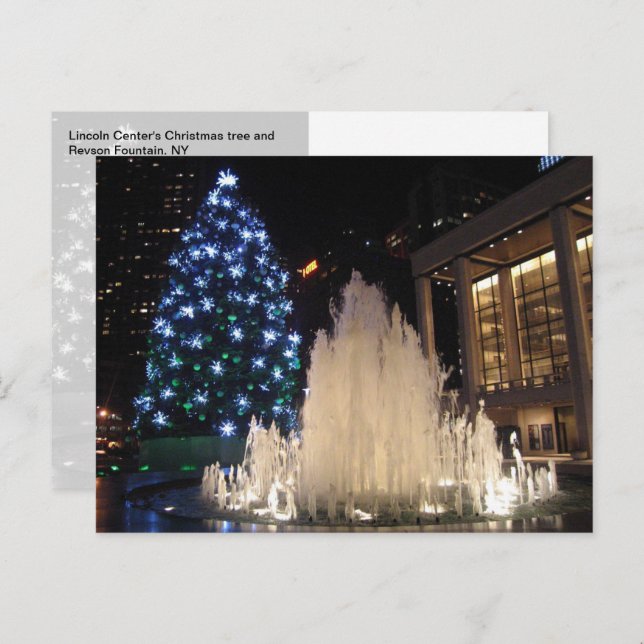 Lincoln Centre's Christmas Tree - postcard  (Front/Back)