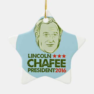 Lincoln Chafee President 2016 Ceramic Tree Decoration