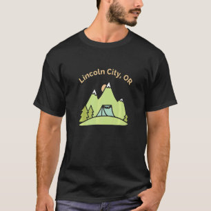 Lincoln City Or Mountains Hiking Climbing Camping T-Shirt