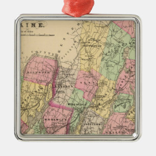 Lincoln Co, Sagadahoc Co Metal Ornament