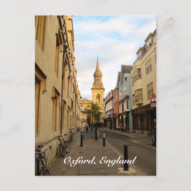 Lincoln College Library, Oxford, England Postcard (Front)