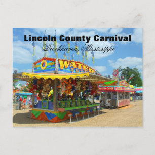 Lincoln County Carnival - Brookhaven, Mississippi Postcard