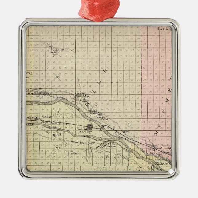 Lincoln County, Nebraska Metal Tree Decoration (Front)