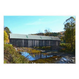 Lincoln Covered Bridge, Woodstock, Vermont Photo Print