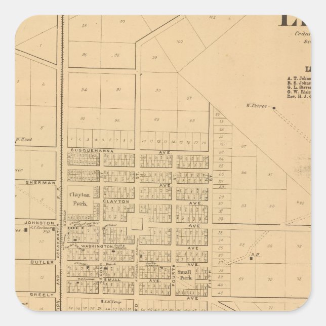Lincoln Delaware Square Sticker (Front)