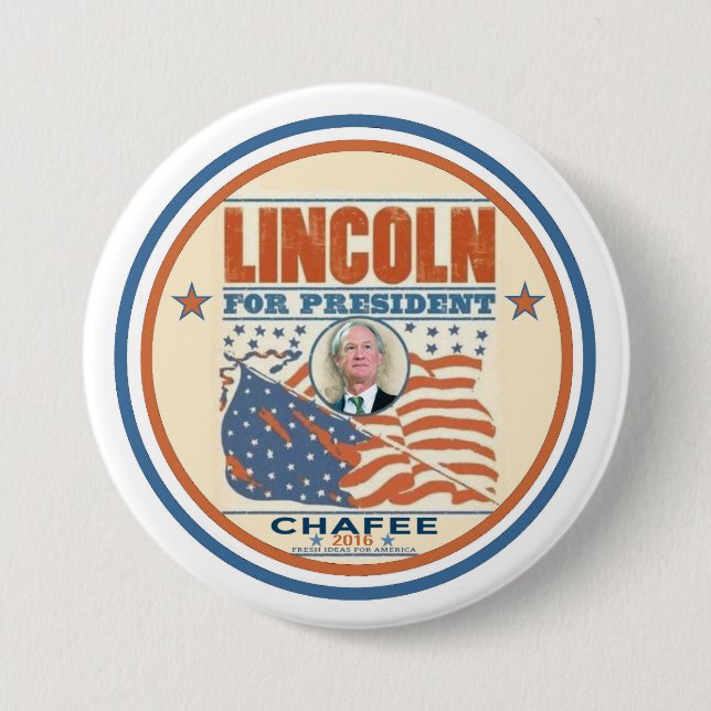 Lincoln for President 7.5 Cm Round Badge (Front)