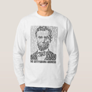Lincoln/Gettysburg Text Mosaic Long Sleeve Shirt