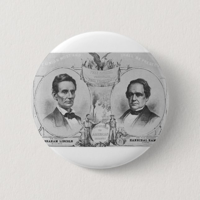 Lincoln - Hamlin 6 Cm Round Badge (Front)