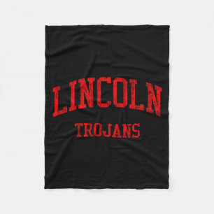 Lincoln high school hs stockton ca vintage sports fleece blanket