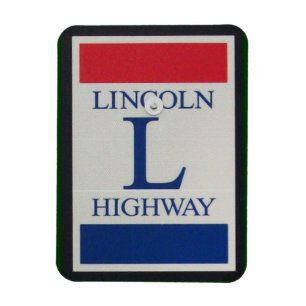 Lincoln Highway Road Sign Magnet