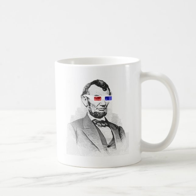Lincoln In 3D Coffee Mugs (Right)