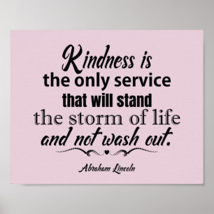 LIncoln Kindness Quote Poster