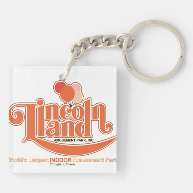 Lincoln Land Amusement Park, Effingham, Illinois Key Ring (Back)