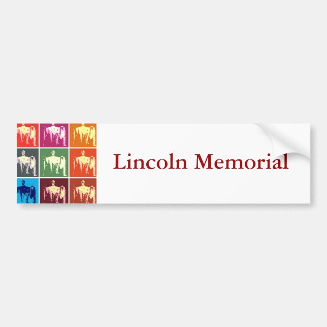 Lincoln Memorial Abstract Bumper Sticker (Front)