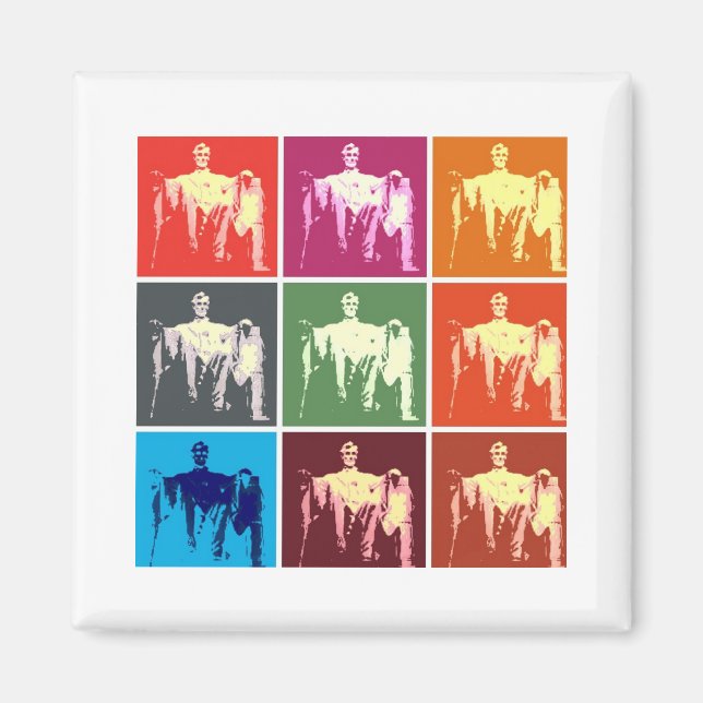 Lincoln Memorial Abstract Magnet (Front)