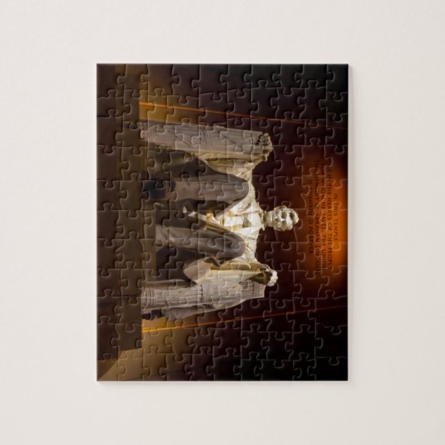 Lincoln Memorial At Night - Washington D.C. Jigsaw Puzzle (Vertical)