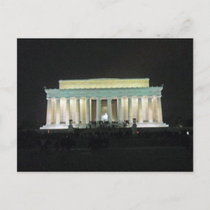 Lincoln Memorial at Night Washington DC 002 Postcard