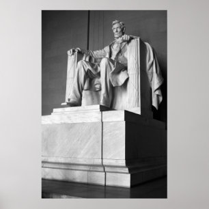 Lincoln Memorial B&W Poster