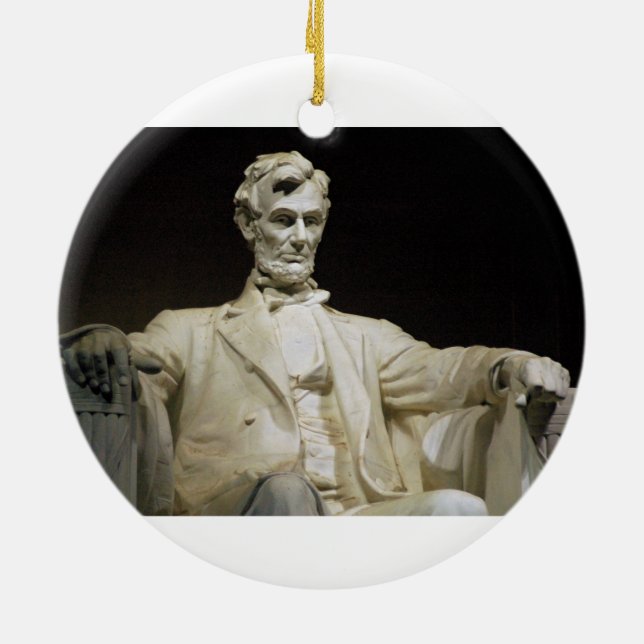 Lincoln Memorial Ceramic Ornament (Back)