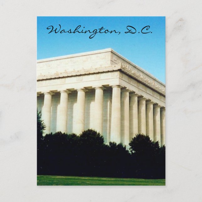 lincoln memorial dc postcard (Front)