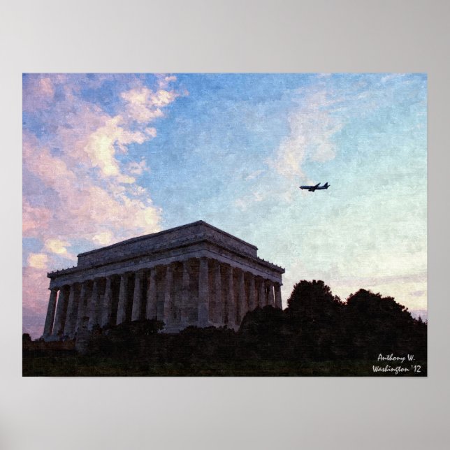 Lincoln Memorial Oil Painting Poster (Front)
