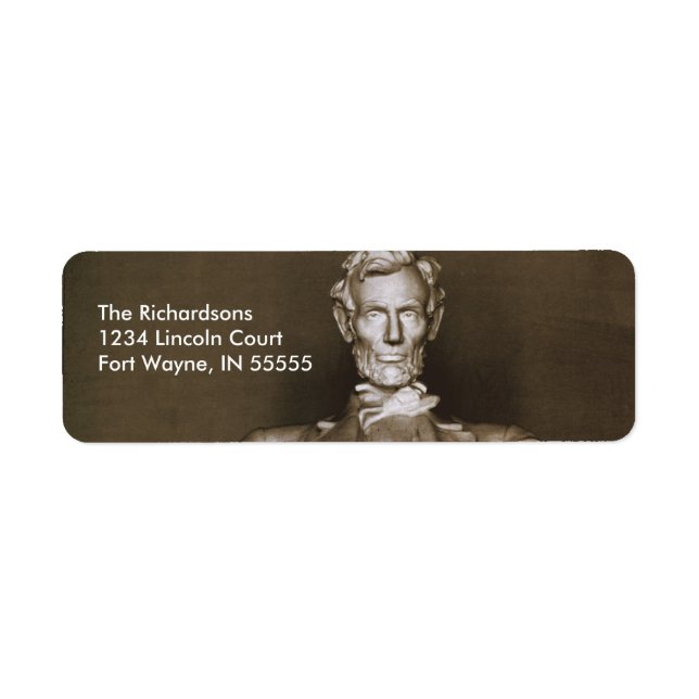 Lincoln Memorial Personalised Address Labels (Front)