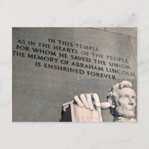 lincoln memorial quote postcard